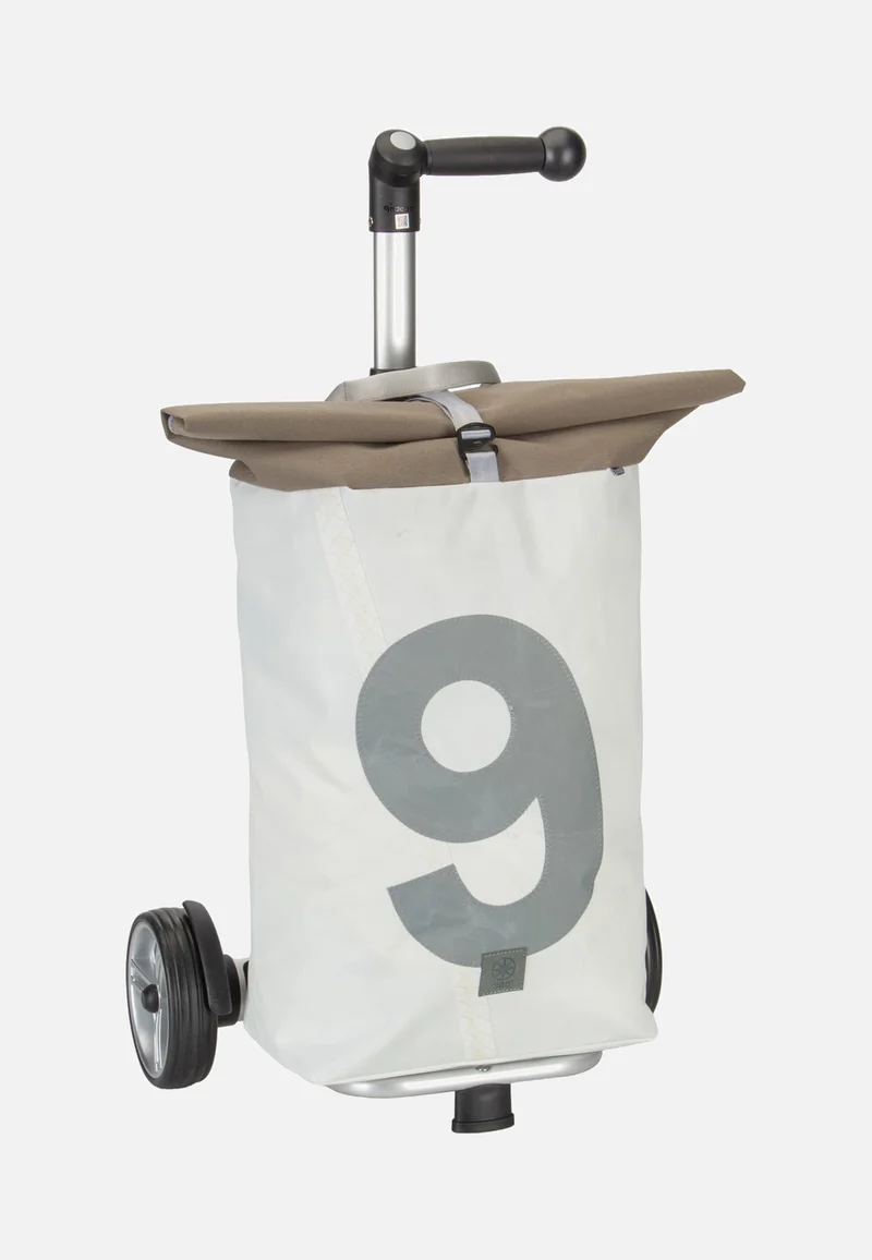 Steg Weiss/Taupe/Zahl 9 Hellgrau - Shopping Trolley