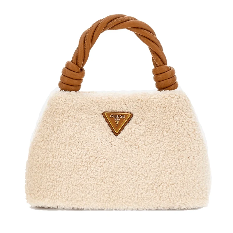 Borsa Donna Mini a Mano GUESS Linea Shaida colore Natural - Cognac
