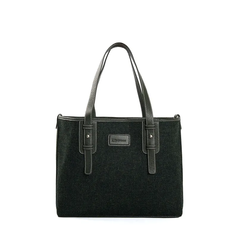 DARK GREEN MIDI TOTE BAG