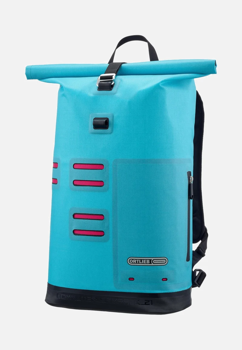 Commuter Daypack Cyber 21L Cyber Blue/Pink - Rolltop Backpack