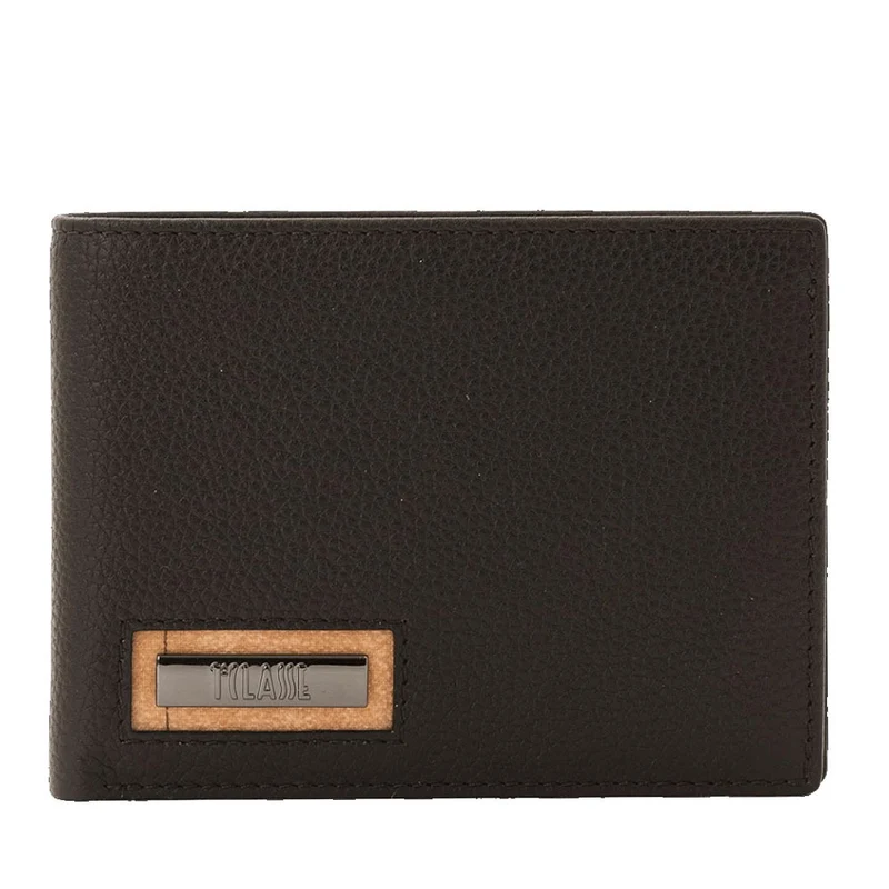 Portafoglio Uomo con Portamonete 1A Classe Alviero Martini linea Trip Leather in Pelle Nera PN81