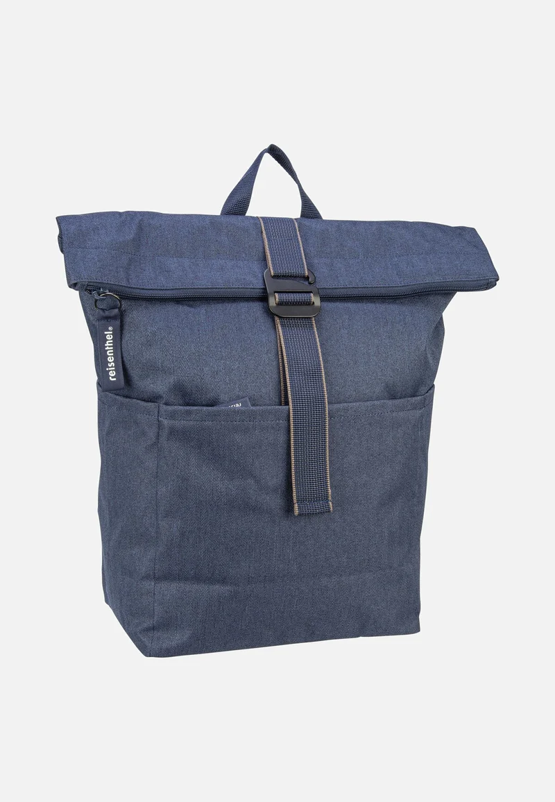 rolltop Herringbone Dark Blue - Rolltop Backpack