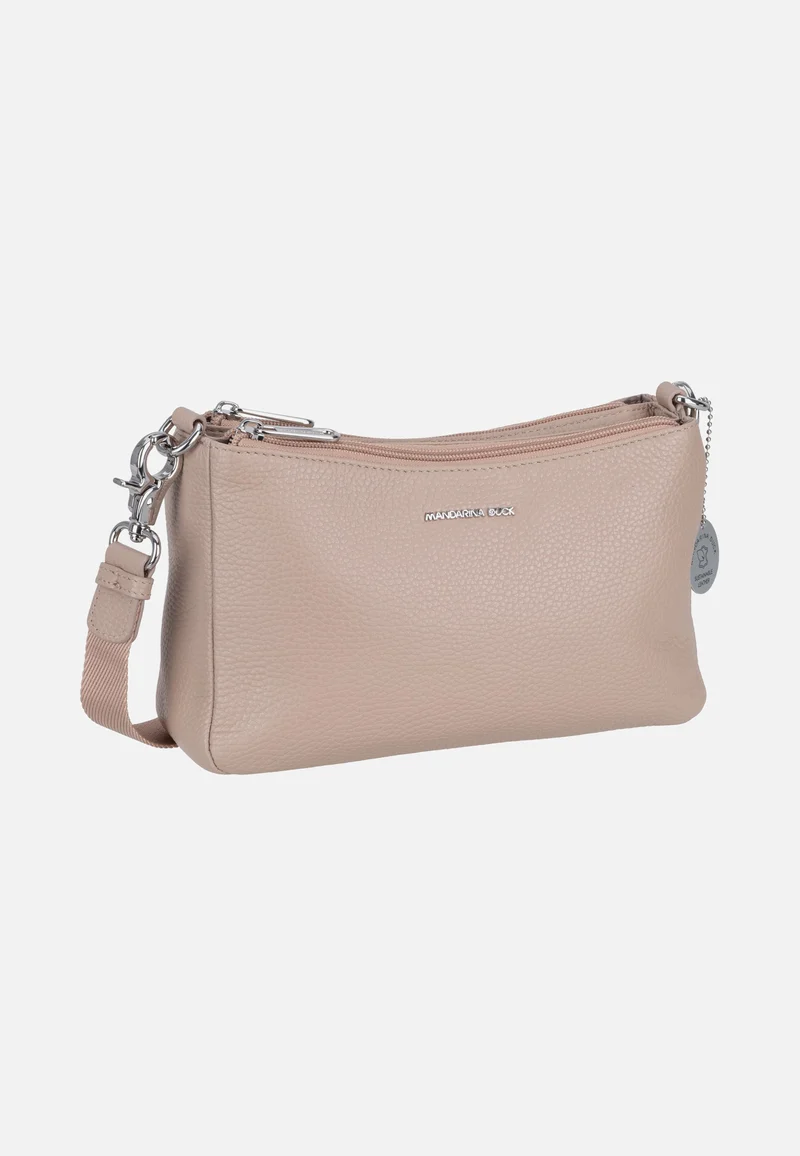 Mellow Leather Double Zipped FZTA8 Warm Taupe - Crossbody Bag