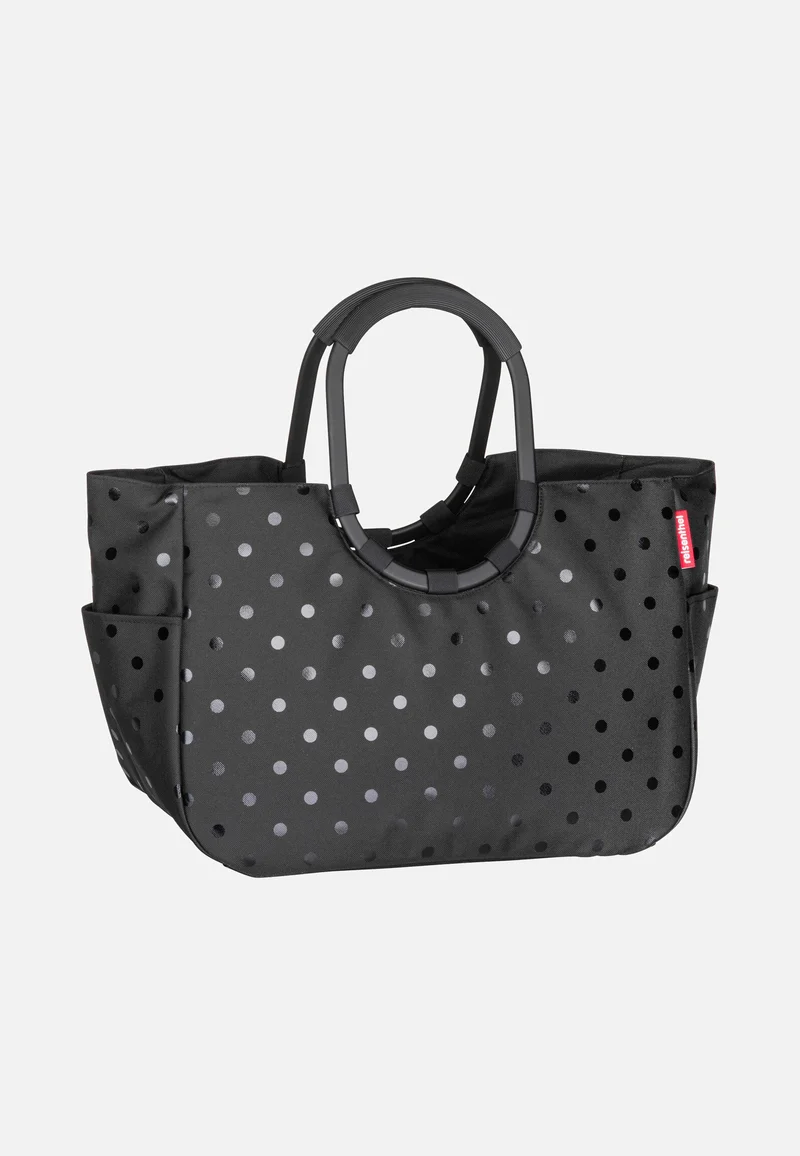 Loopshopper L Glossy Dots Black - Shopping Basket