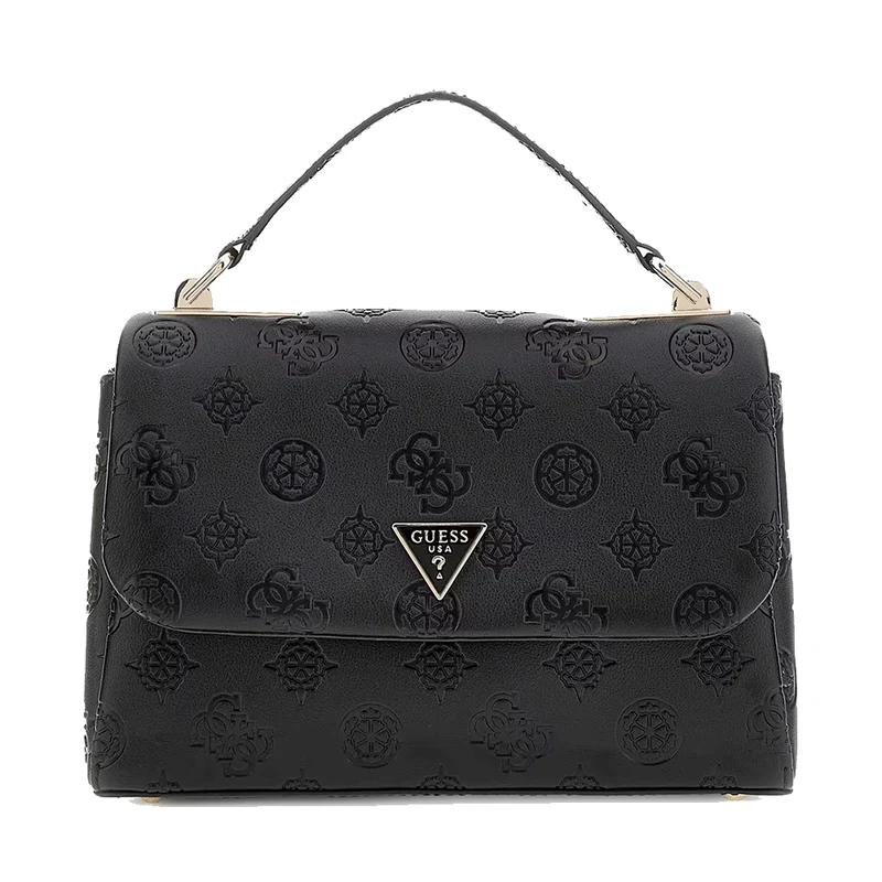 Borsa Donna a Mano con Tracolla GUESS Linea Tisha colore Nero Misura Piccola