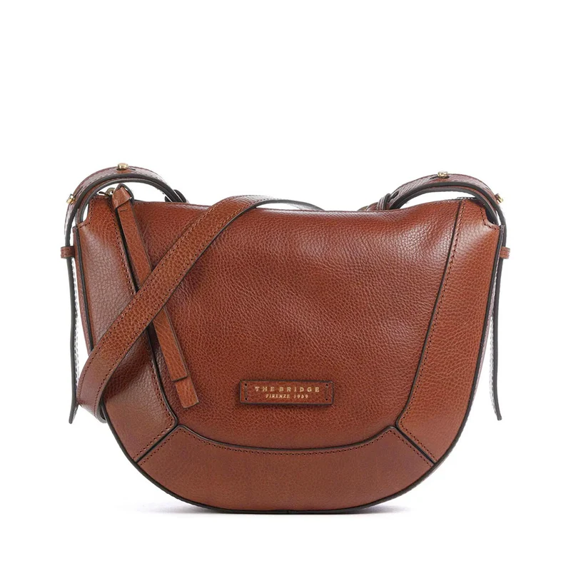 Borsa Donna a Spalla THE BRIDGE linea Fedora in Pelle Marrone