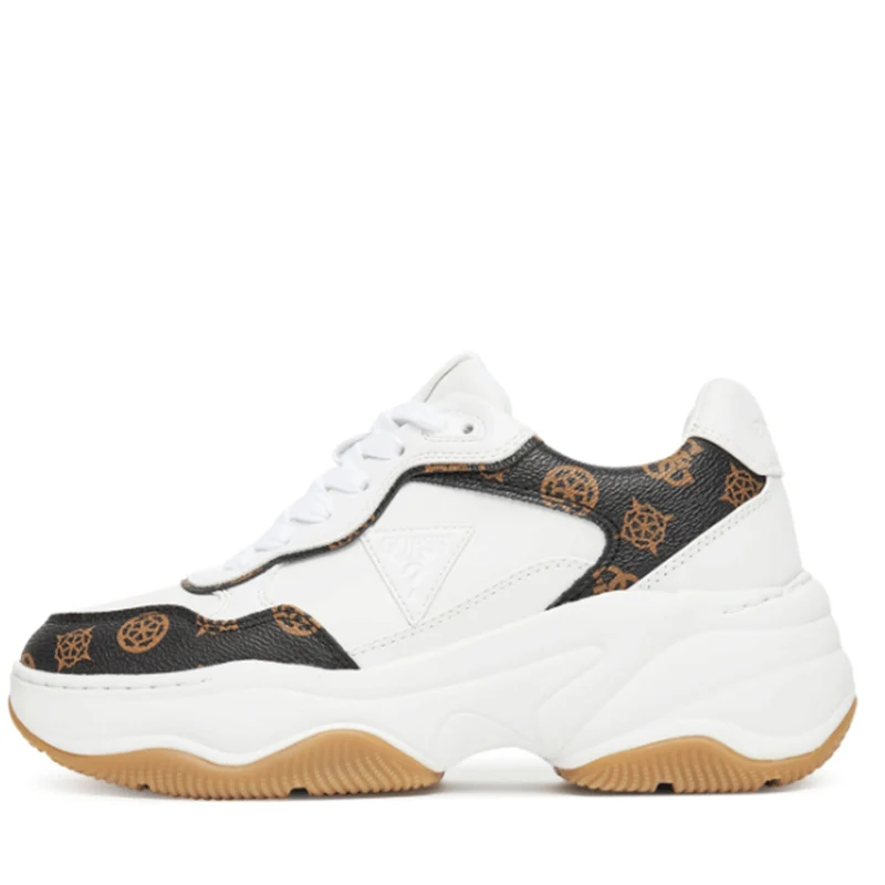 Sneakers Donna GUESS Colore White - Brown Linea Hapyy3