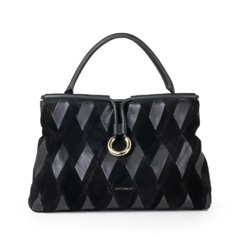 Borsa a Mano Scamosciata Lisbet Patch