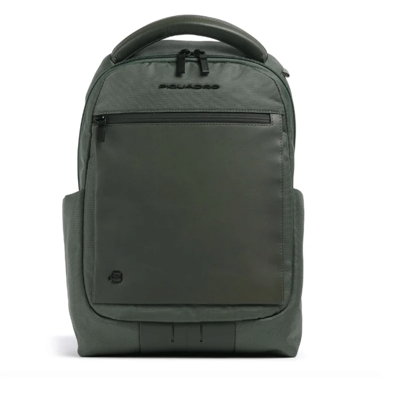 Zaino PIQUADRO con Porta Computer 13" in Tessuto e Pelle Verde Linea Orion - CA6619S136