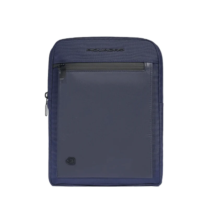 Borsello Uomo PIQUADRO Piccolo in Tessuto e Pelle Blu - CA3084S136