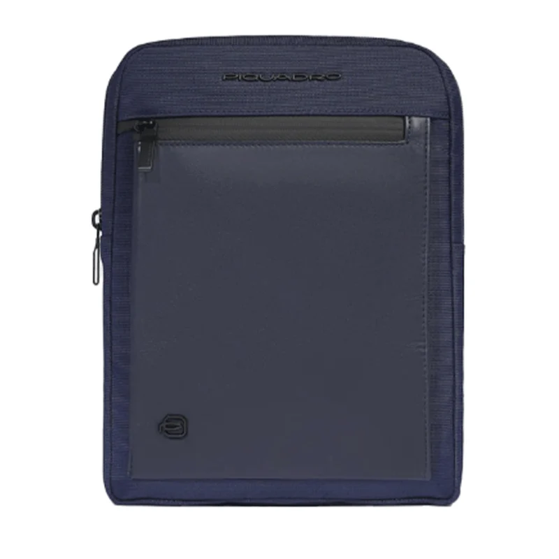 Borsello Uomo PIQUADRO porta iPad in Tessuto e Pelle Blu - CA1816S136