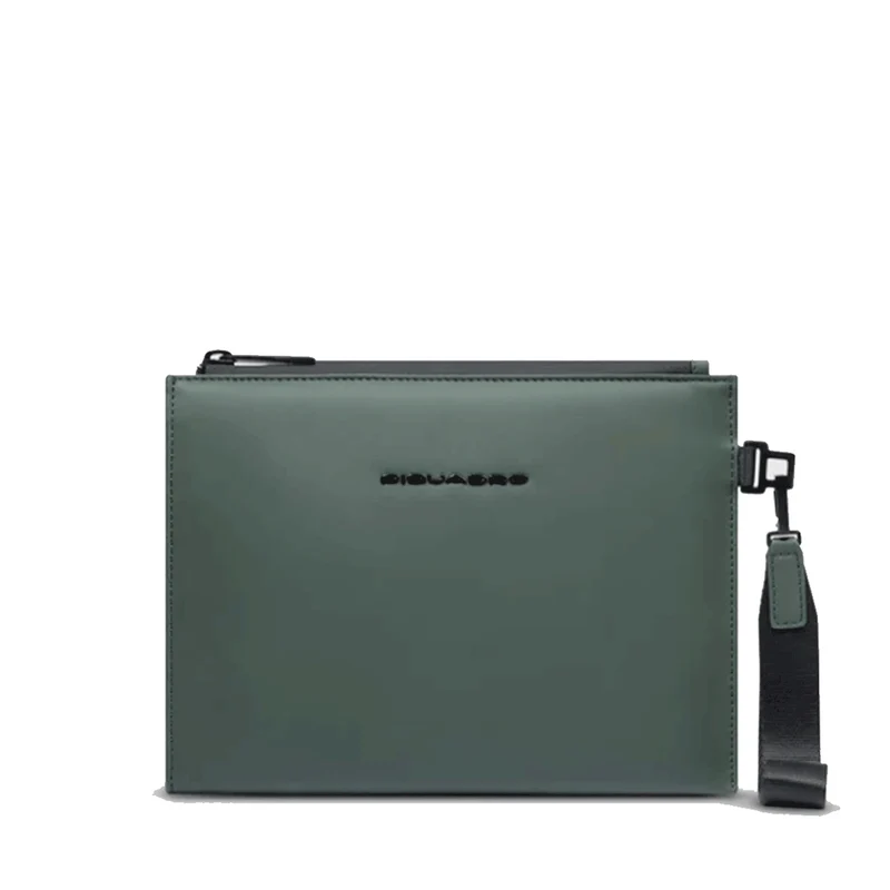 Pochette PIQUADRO in Tessuto Gommato Verde Linea Corner 2.0 Misura Piccola - AC6837C2OW