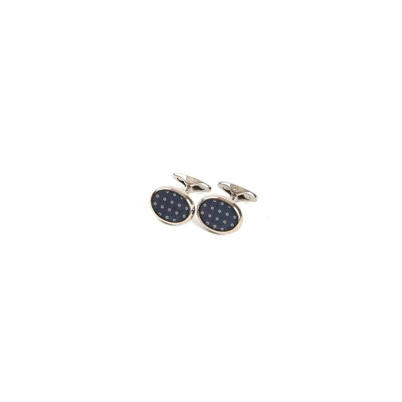 DARK GREY SILVER CUFFLINKS