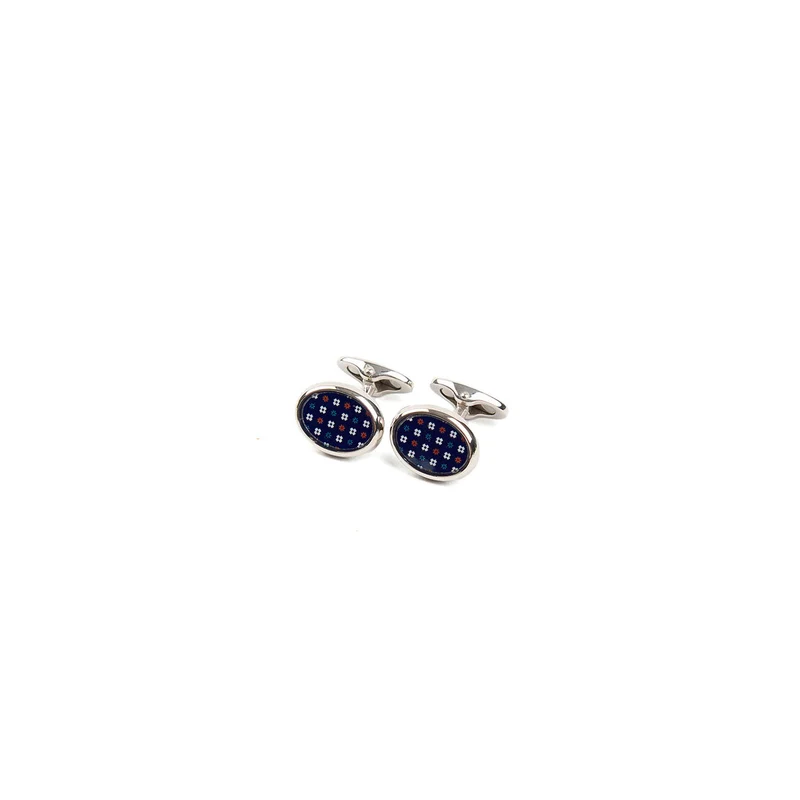 BLUE SILVER CUFFLINKS
