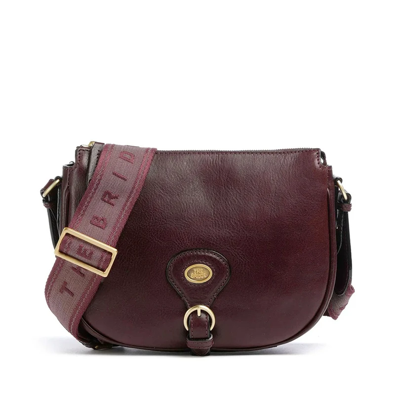 Borsa Donna a Tracolla Media THE BRIDGE linea Isadora in Pelle color Mosto
