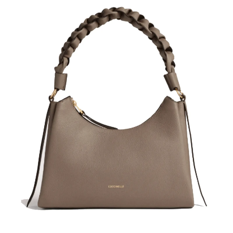 Borsa Donna a Spalla COCCINELLE in Pelle linea Boheme Small colore Warm Taupe - Rosette