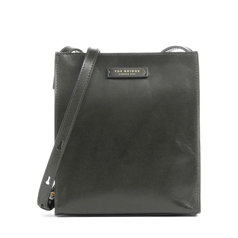 Borsa Donna a Tracolla THE BRIDGE linea Mirra in Pelle Verde Tirolo