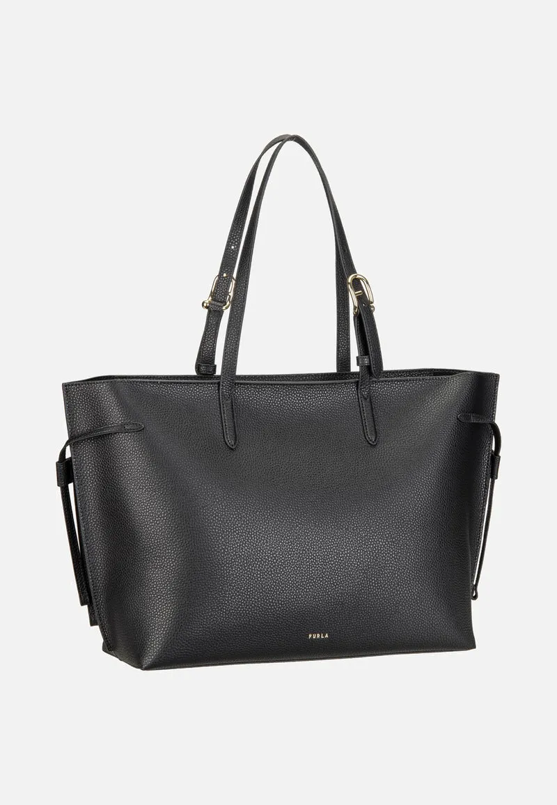 Ava L Tote W/Zip Nero+Nero - Shopper