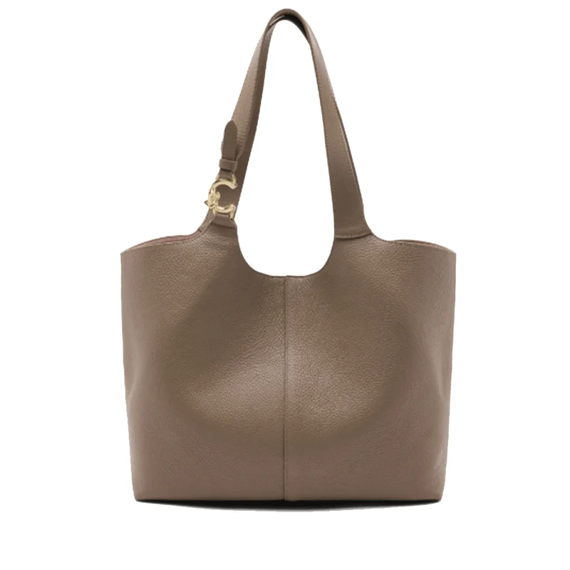 Borsa Donna a Spalla COCCINELLE Linea C-Easy Large Colore Warm Taupe