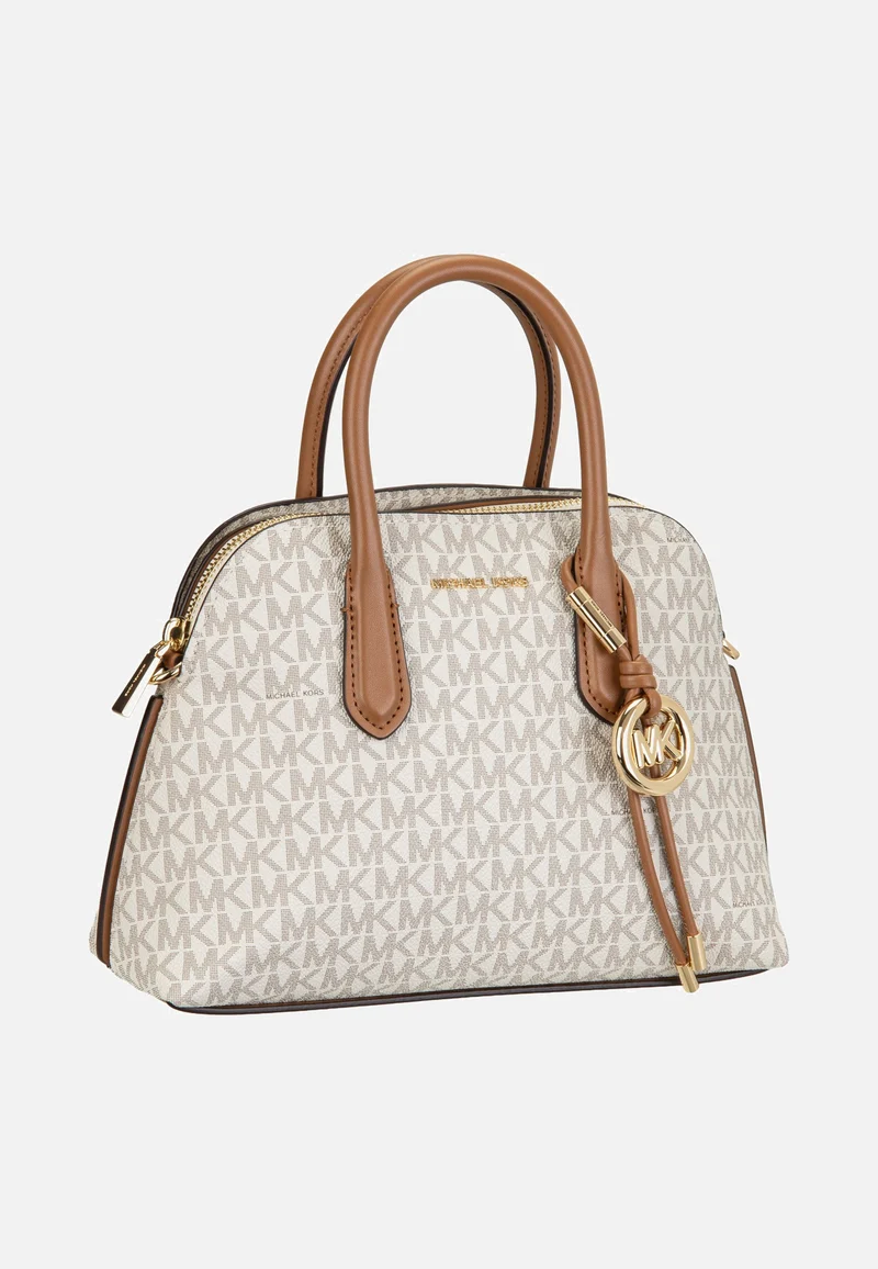 Freddie Medium Dome Chn Stchl Vanilla/Acorn - Handle Bag