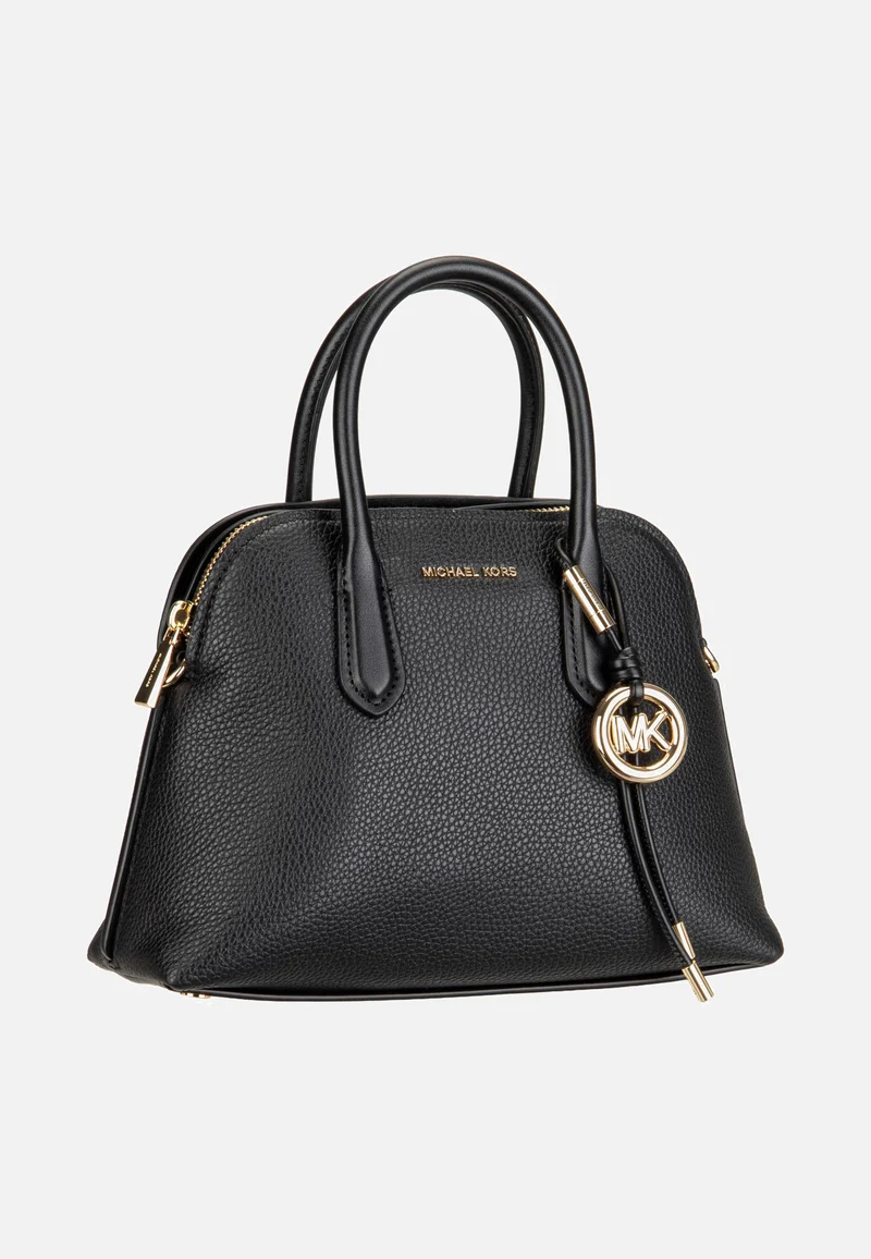 Freddie Medium Dome Chn Stchl Black - Handle Bag
