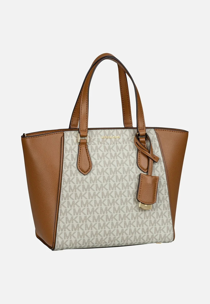 Taryn Small Convertible MK SIG Vanilla/Acorn - Handle Bag