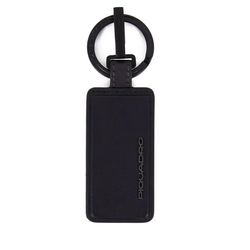 Portachiavi Uomo con Moschettone PIQUADRO in Pelle Nera Linea Tiger - PC6209W122