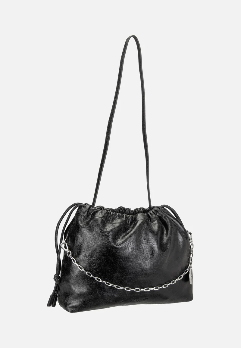 Lya II Pouch L Lamb Crunch Black - Bucket Bag