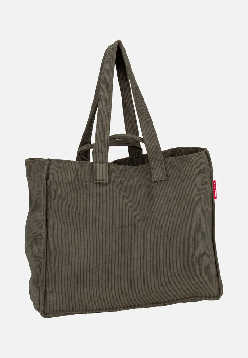 Softshopper Cord Dark Matcha - Shopper