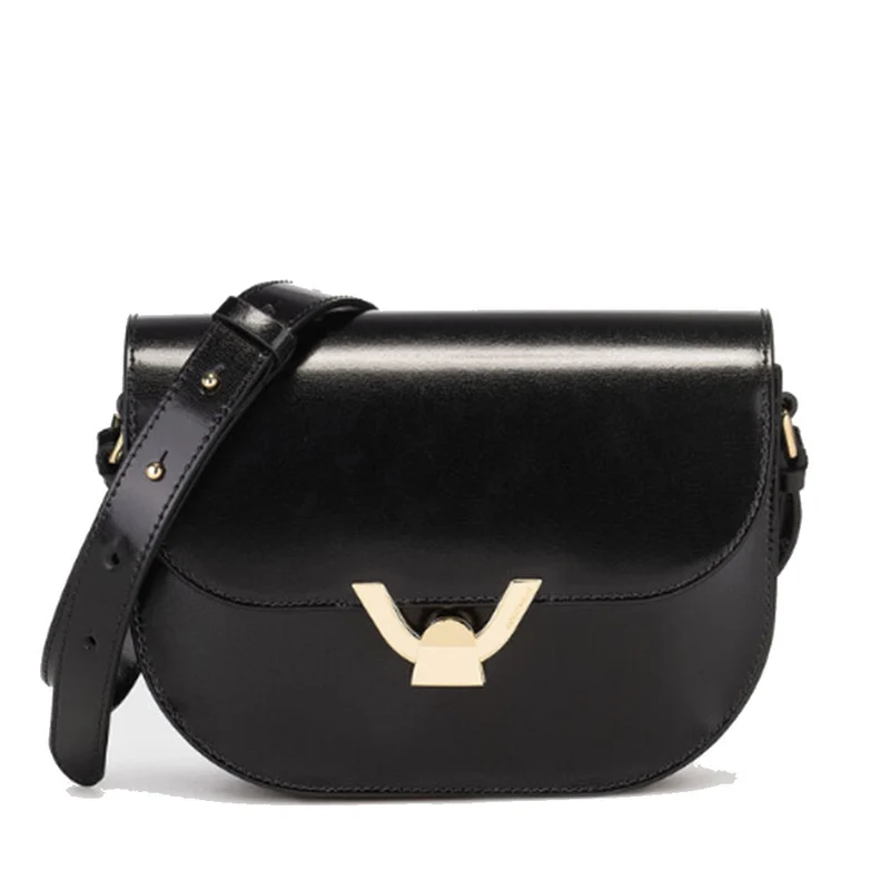 Borsa Donna a Tracolla COCCINELLE in Pelle Liscia Nera linea Dew Small