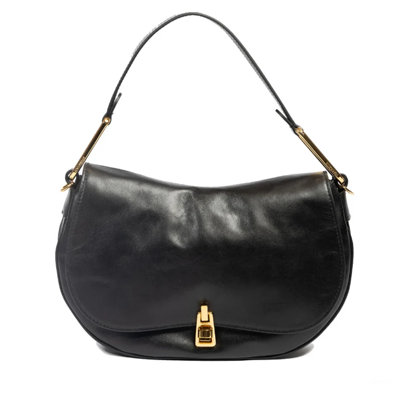 Borsa Donna a Mano COCCINELLE linea Magie Vintage Medium in Pelle Liscia Nera