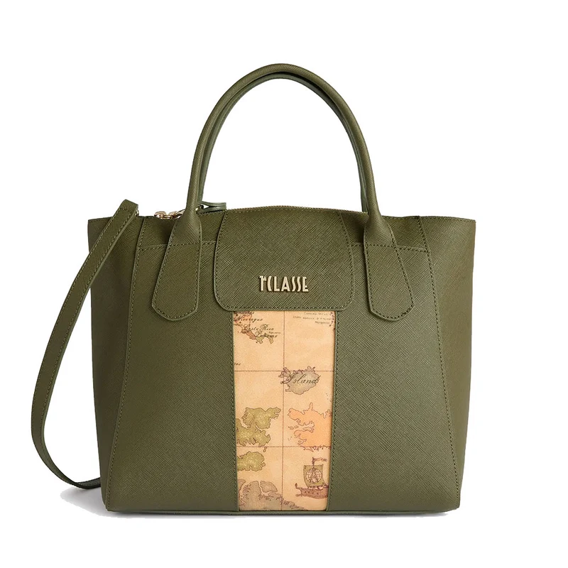Borsa Donna Grande a Mano 1A Classe Alviero Martini linea Windy City Verde Muschio LD25
