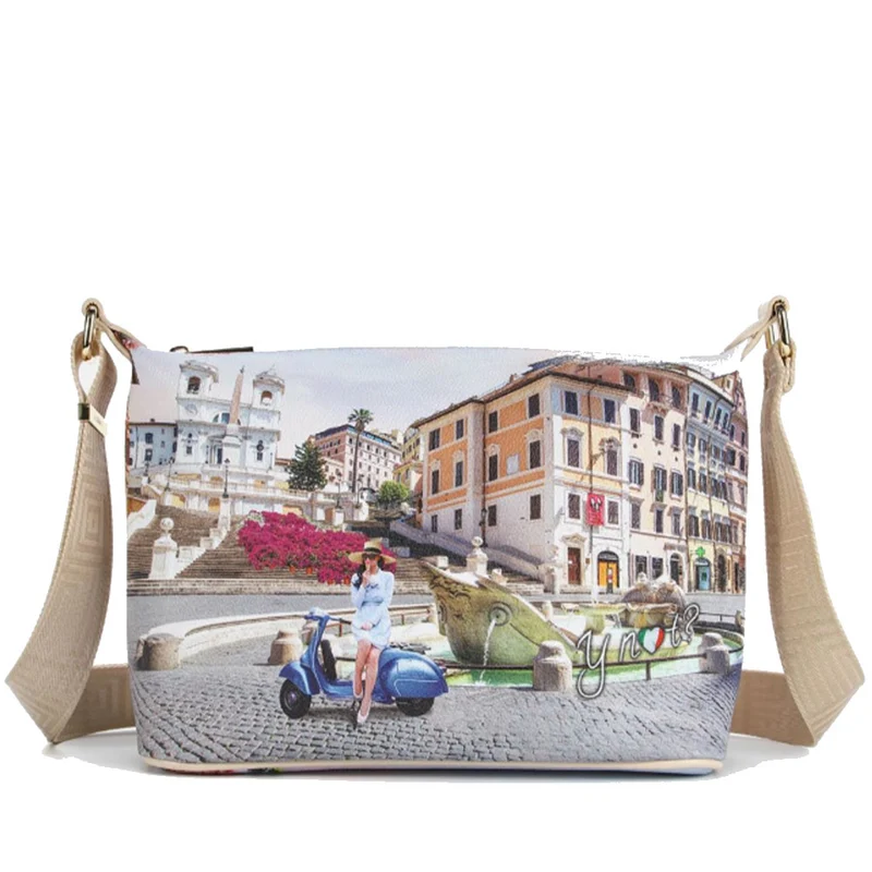 Borsa Donna Hobo Y NOT a Tracolla YES-592 Vacanza Romana