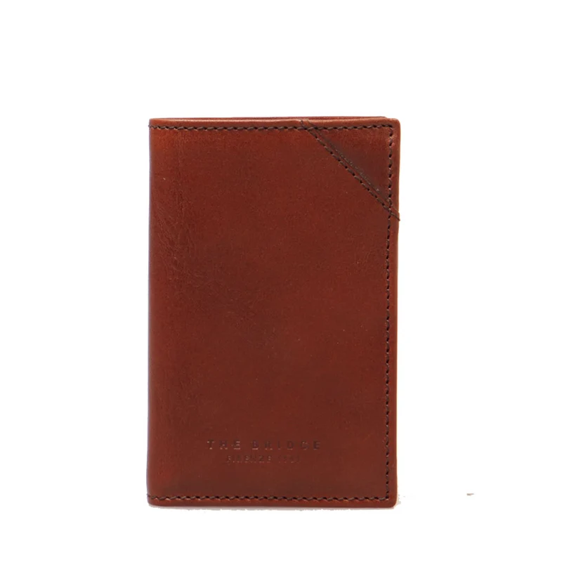 Portacarte Uomo Verticale THE BRIDGE linea Dante in Pelle Marrone