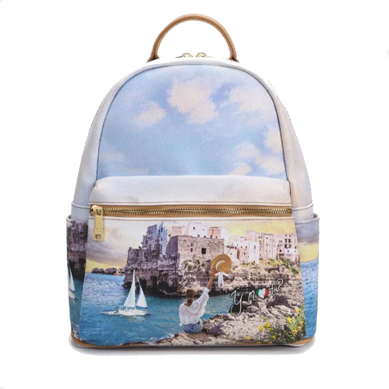 Zaino Donna Piccolo Y NOT YES-380 stampa Polignano Coast
