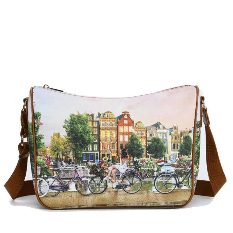Borsa Donna Y NOT con Tracolla Regolabile linea YES-370 Flower River