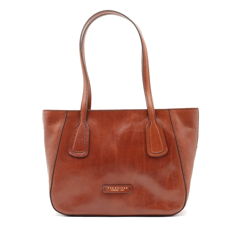 Shopping Bag Donna THE BRIDGE linea Maddalena in Pelle Marrone