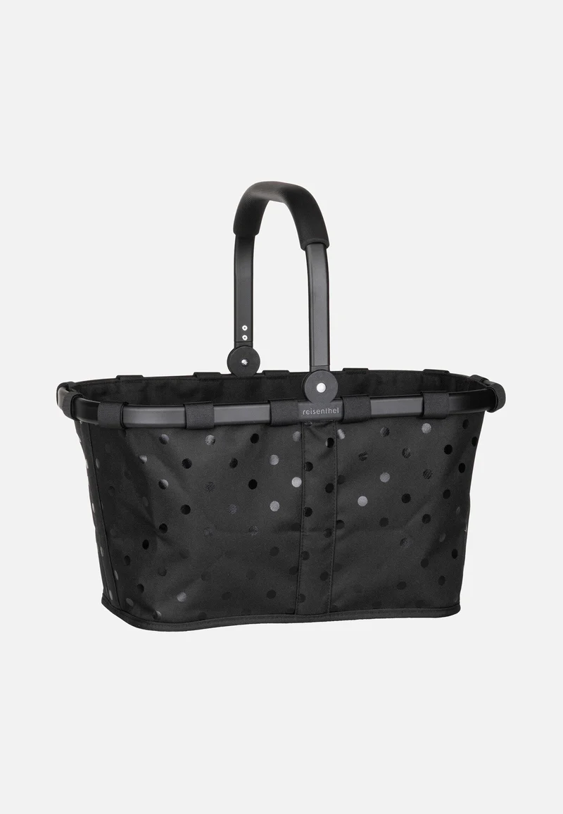 Carrybag Frame Glossy Dots Black - Shopping Basket