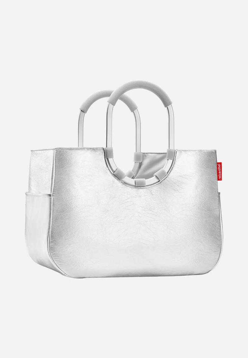 Loopshopper L Silver Crackle - Shopping Basket