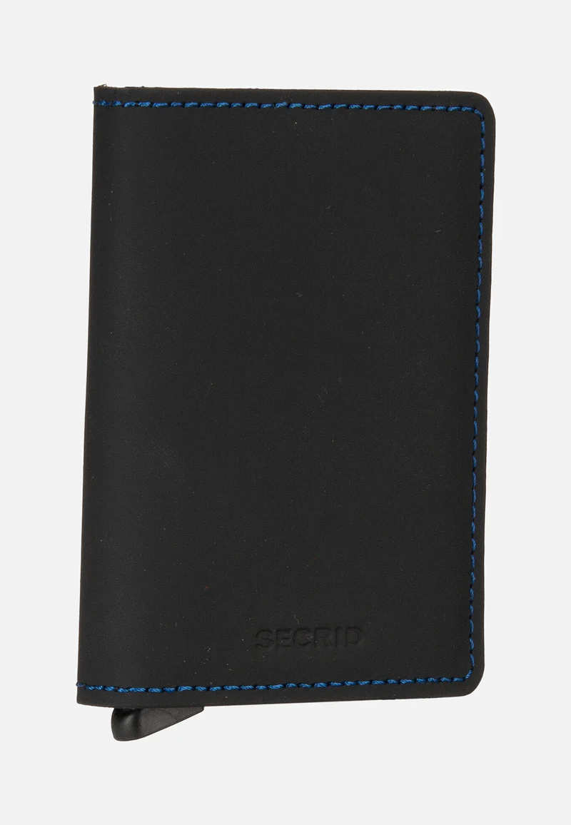 Slimwallet Matte Black & Blue - Wallet