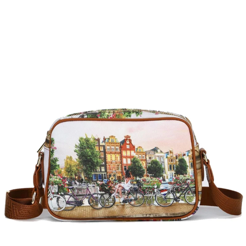 Borsa Donna a Tracolla Y NOT YES-310 stampa Flower River