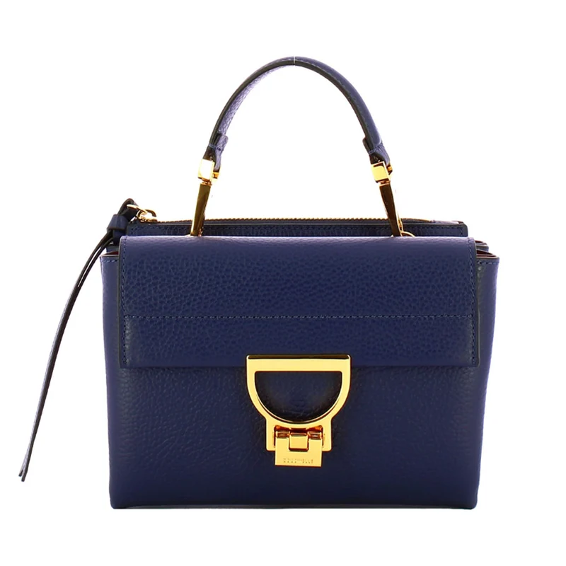 Borsa Donna a Mano con Tracolla COCCINELLE Linea Arlettis in Pelle colore Royal Blue