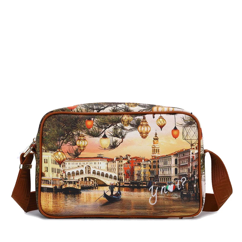 Borsa Donna a Tracolla Y NOT YES-440 stampa Christmas Venice