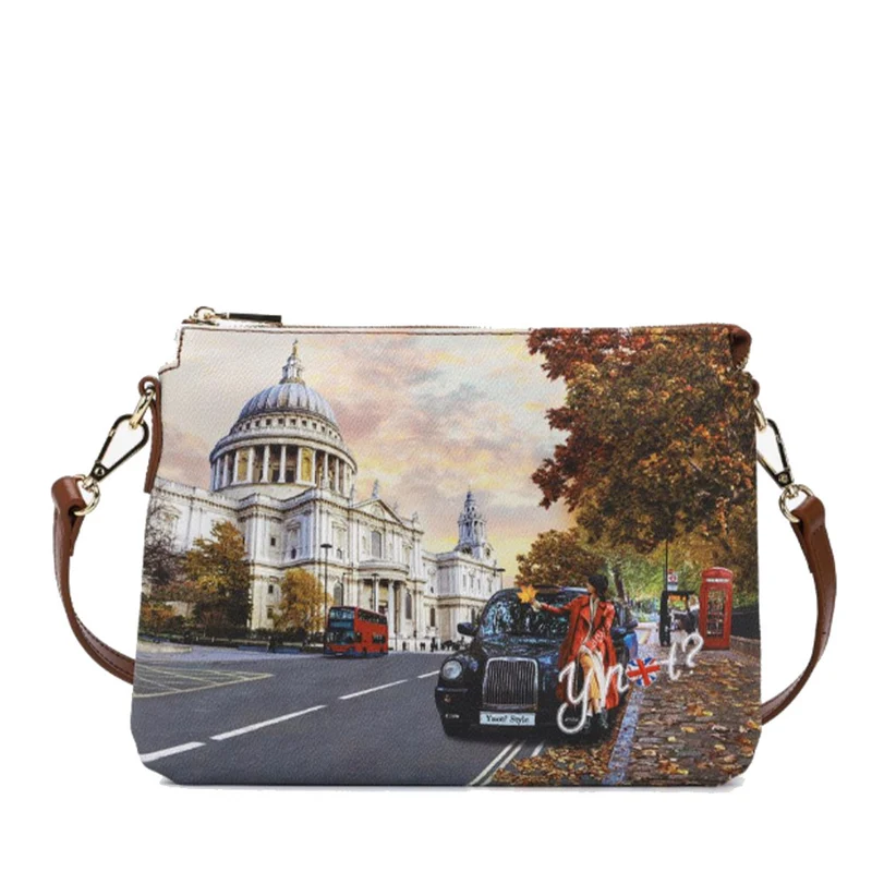 Borsa Donna a Tracolla Y NOT YES-630 Stampa London Tourist