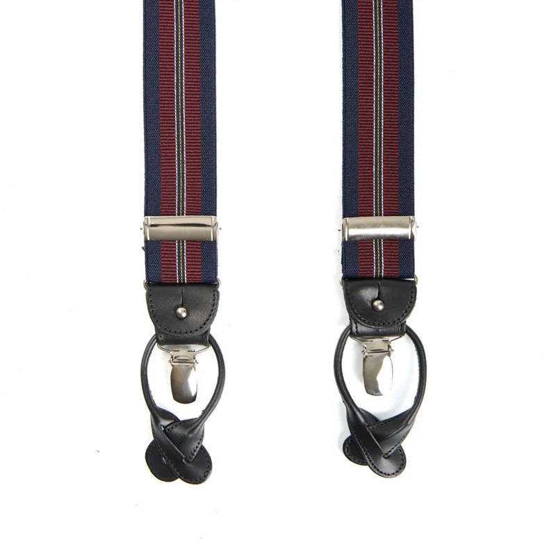 DARK BLUE AND BURGUNDY BRACES