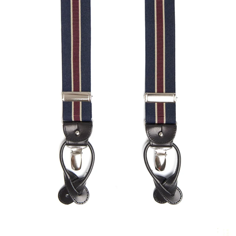BLUE AND BURGUNDY BRACES
