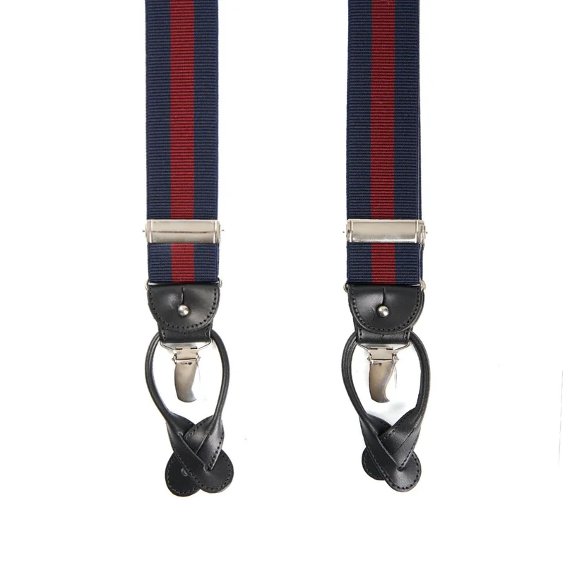 DARK BLUE AND BURGUNDY BRACES