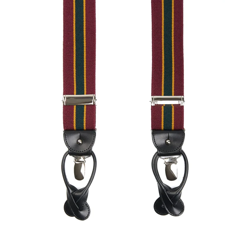 BURGUNDY AND GREEN BRACES