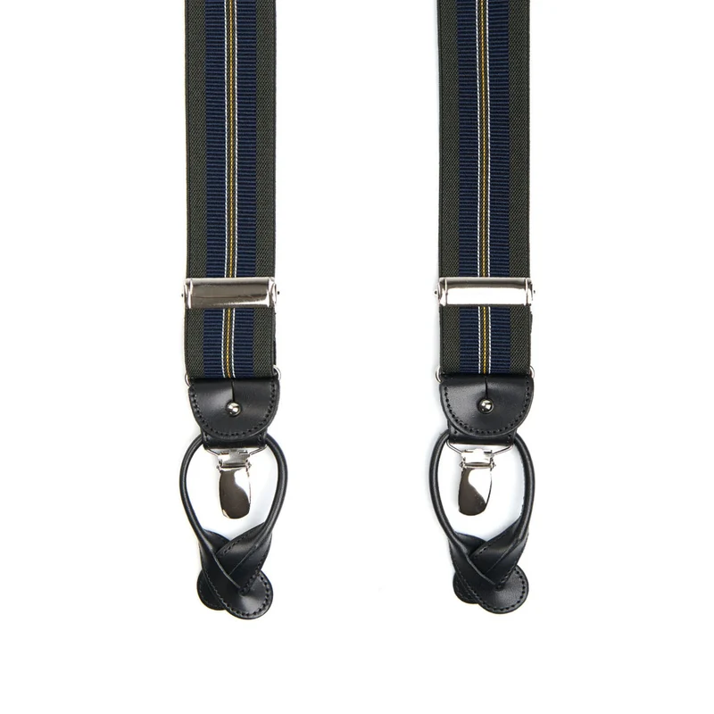 OLIVE GREEN AND DARK BLUE BRACES
