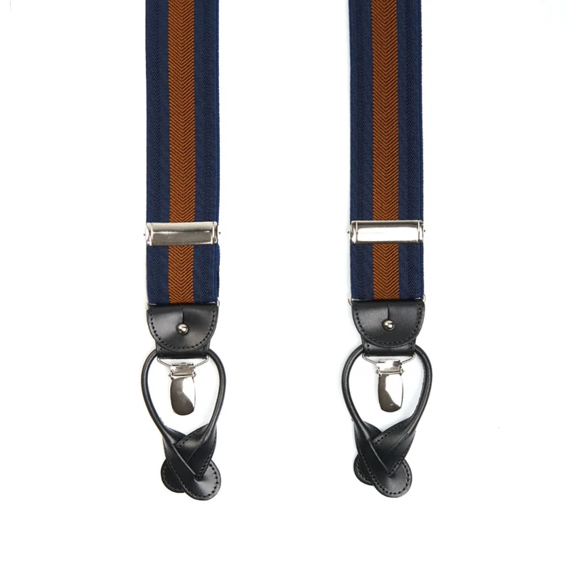DARK BLUE AND BROWN BRACES